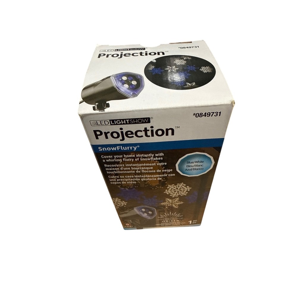 Gemmy LED Lightshow Projection SnowFlurry Blue White Snowflake Projector 0849731 - Picture 2 of 7